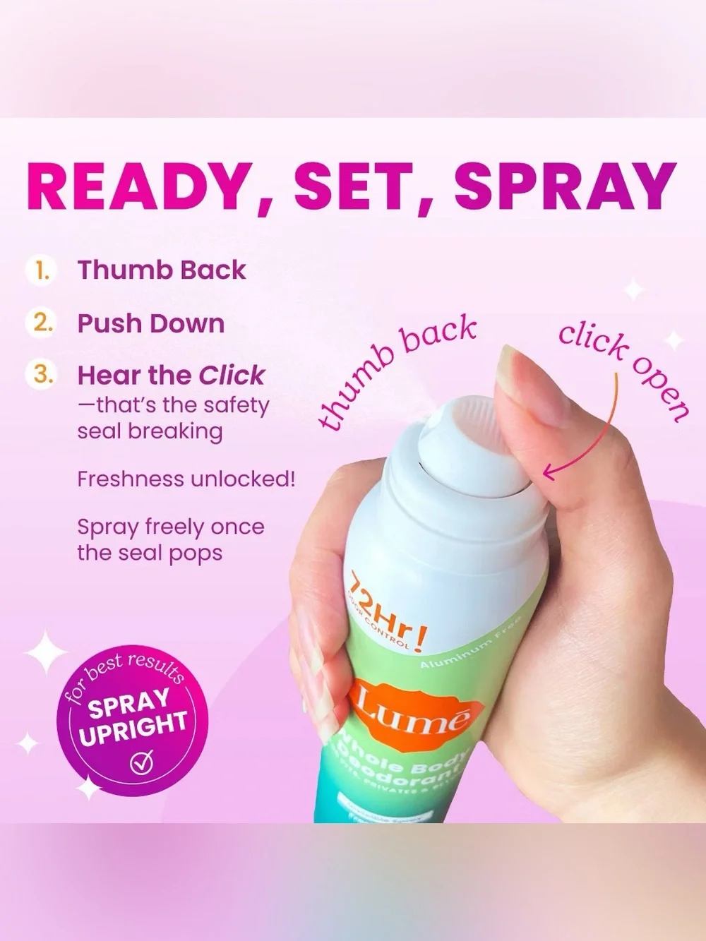 Lume Whole Body Deodorant Spray — Clean Tangerine (Orange) - Picture 4 of 8